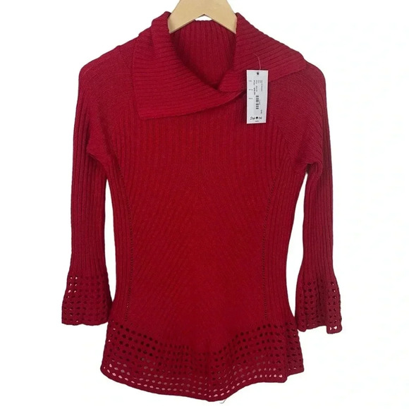 Style  One Ribbed Eyelet Sweater - Picture 1 of 9